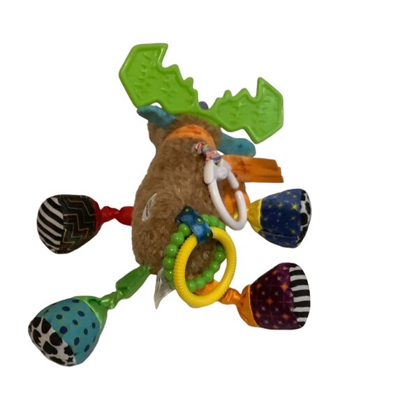Lamaze Mortimer the Moose Baby Plush Toy Clip & Go Teething Rings & Sensory - Picture 4 of 7